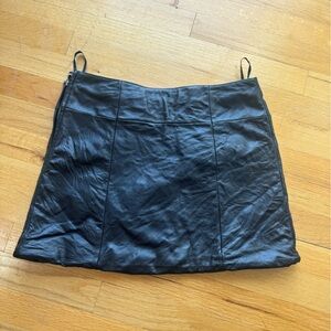 Wilsons Leather Black Leather Mini Pencil Skirt Sz 6